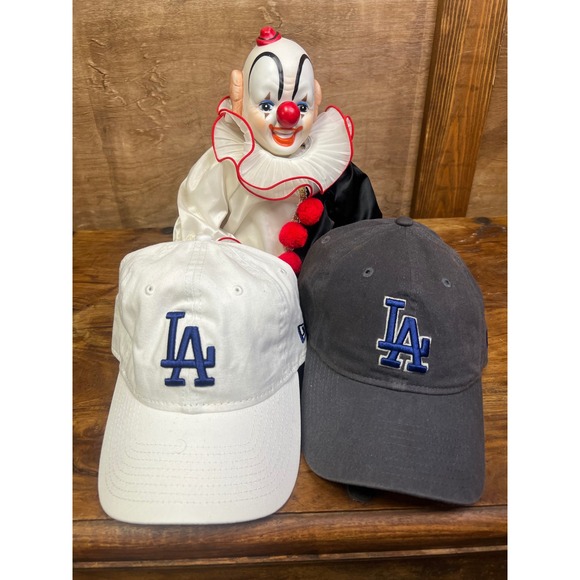 New Era Accessories - New Era Los Angeles Dodgers LA Baseball Hat Cap Set 2 White Charcoal Grey Adj